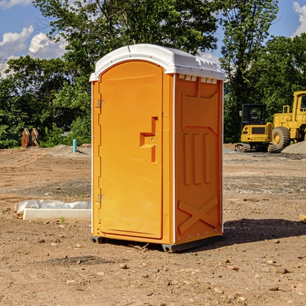 how often are the portable restrooms cleaned and serviced during a rental period in Randlett UT